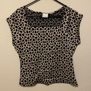 Lace cheetah print top